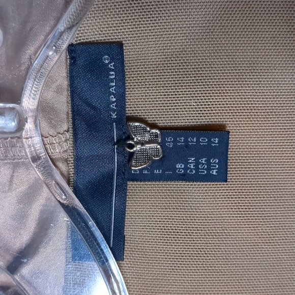 KAPALUA* long sleeve jacket top combo lace detail covered button closure mesh - Picture 8 of 17